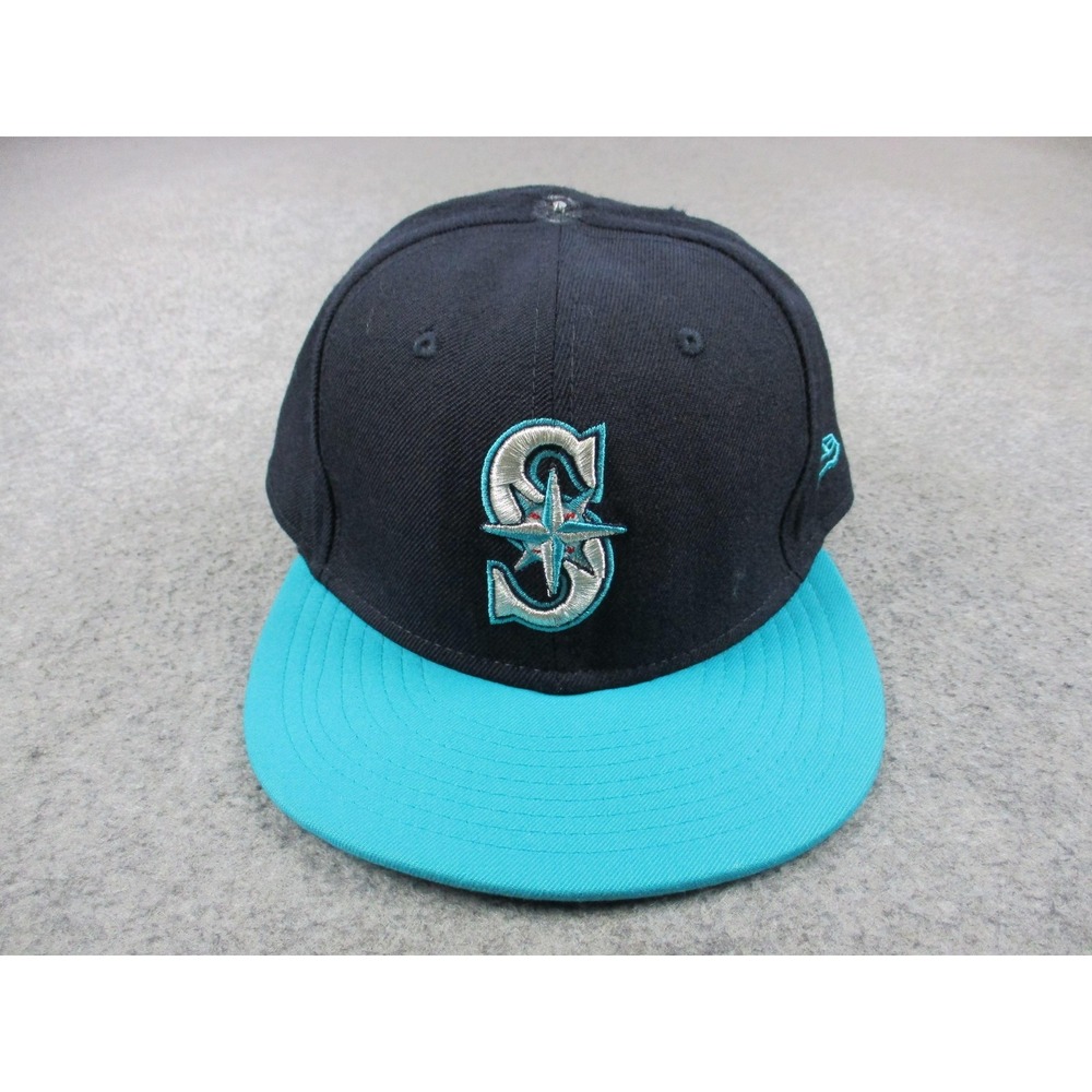 Seattle Mariners Hat Cap Fitted Mens 8 Blue Gray New Era MLB Baseball 59FIFTY